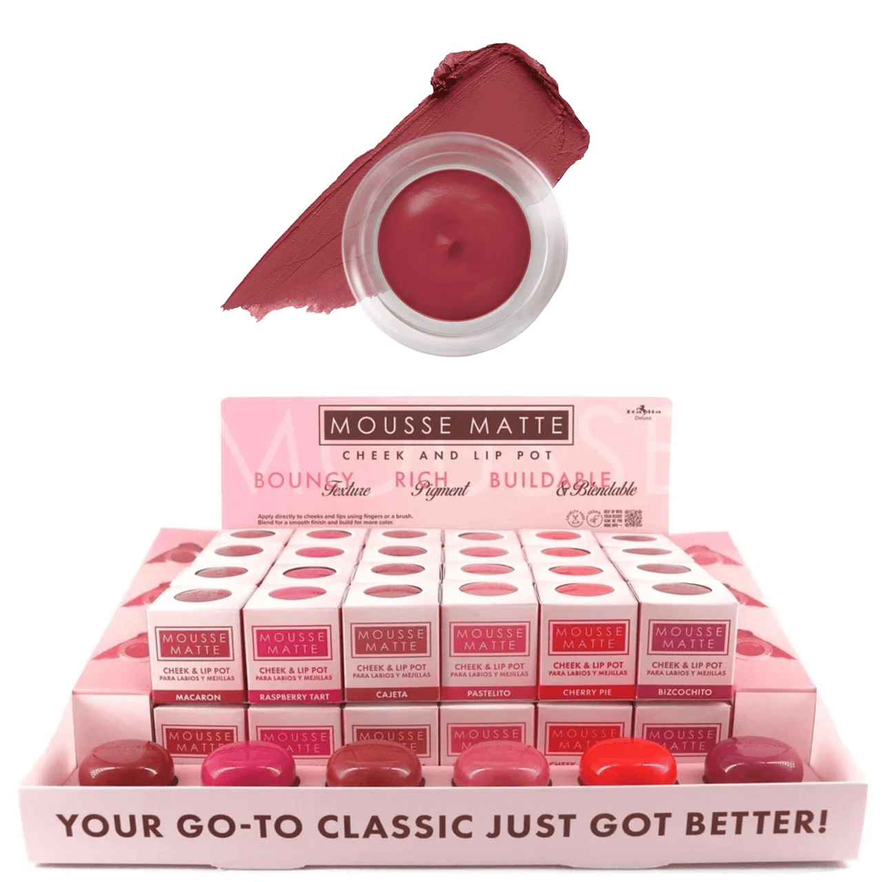ITA-309MPB Mousse Matte Cheek + Lip Pot : 4 DZ - CosmeticholicItalia DeluxeITA309MPBLipsITA-309MPB Mousse Matte Cheek + Lip Pot : 4 DZ