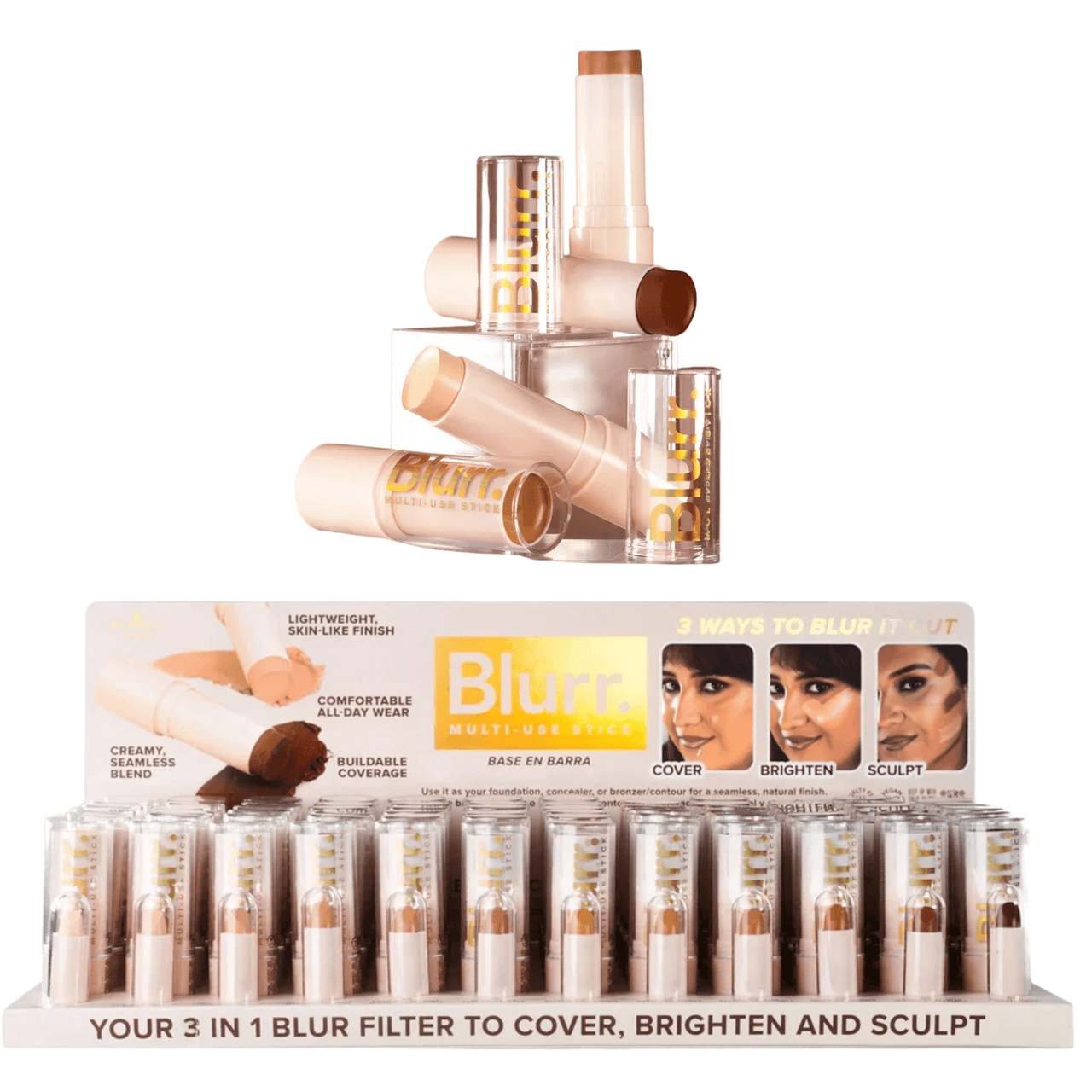 ITA-888BMS Blurr. Multi-Use Stick with Testers : 6DZ - CosmeticholicItalia DeluxeITA888BMSFaceITA-888BMS Blurr. Multi-Use Stick with Testers : 6DZ