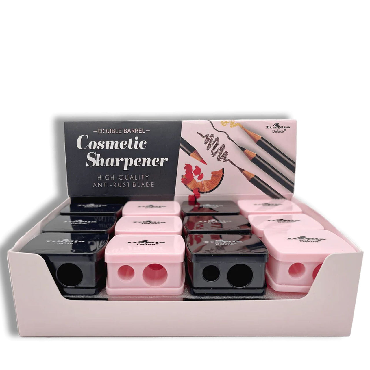 ITA-963 Duo Cosmetic Pencil Sharpener : 2 DZ - CosmeticholicItalia DeluxeITA963Tools & BrushesITA-963 Duo Cosmetic Pencil Sharpener : 2 DZ