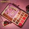 K&C-KC1402 Chocolate Fuzzy 76-Color Book Palette: 3 PC - CosmeticholicKEVIN&COCOKC1402EyesKevin & Coco Chocolate Fuzzy 76-Color Book Palette – open palette with chocolate bar shaped eyeshadows and blushes