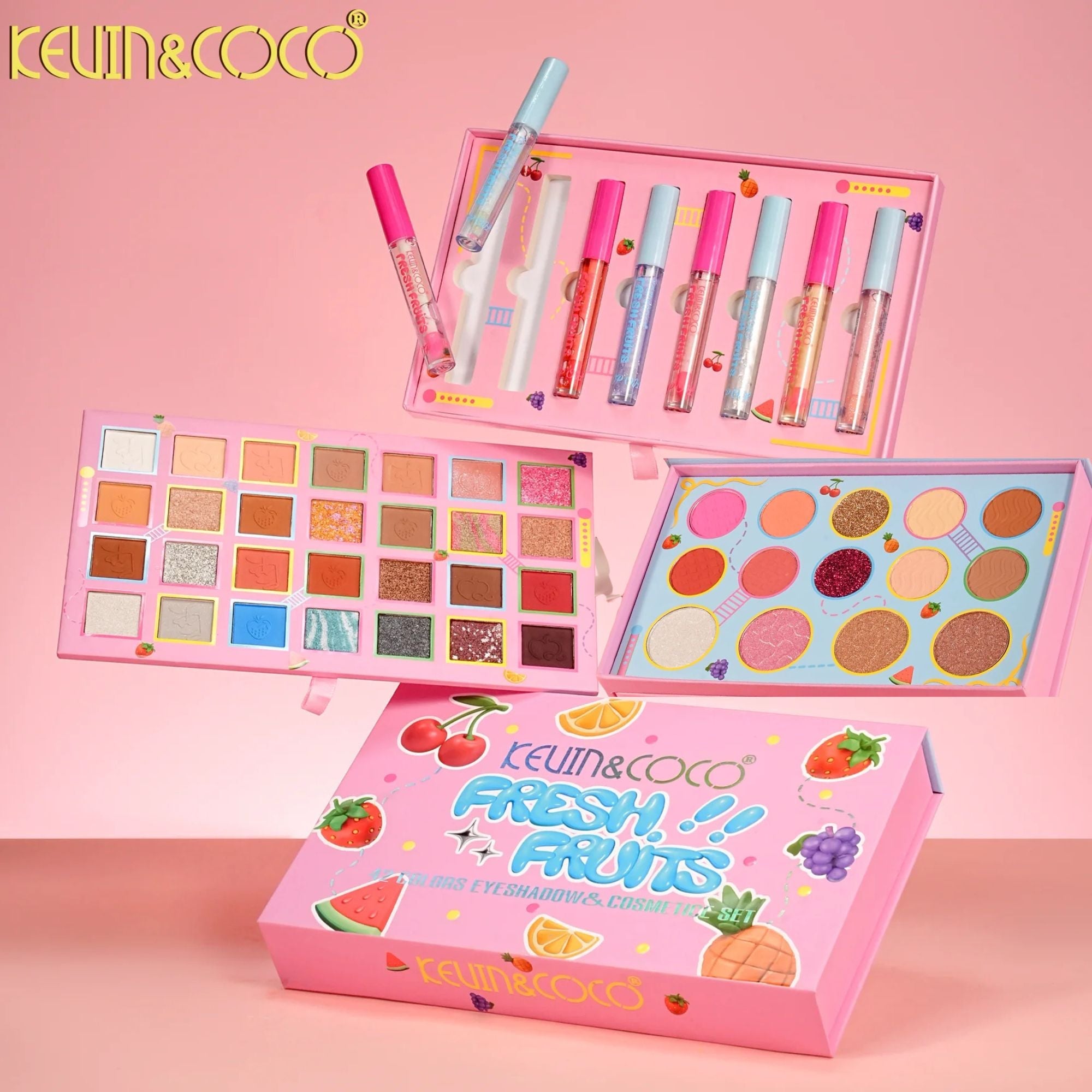 Kevin & Coco-KC1485 Fruit Sweet Orchard 42 Color Eye & Lip Gloss