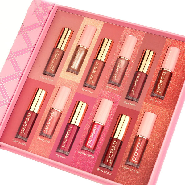 K&C-KC1600 Glow Kiss 12 Color Lip Lacquer Gloss Set : 6 PC - CosmeticholicKEVIN&COCOKC1600LipsK&C-KC1600 Glow Kiss 12 Color Lip Lacquer Gloss Set : 6 PC