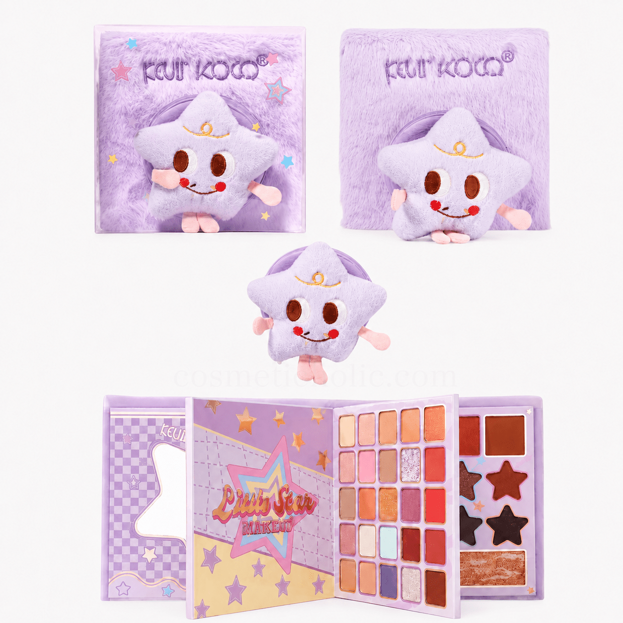 Kevin & Coco-KC1634 Plush Star 64 Colors Eye & Face Palette: 3 PC