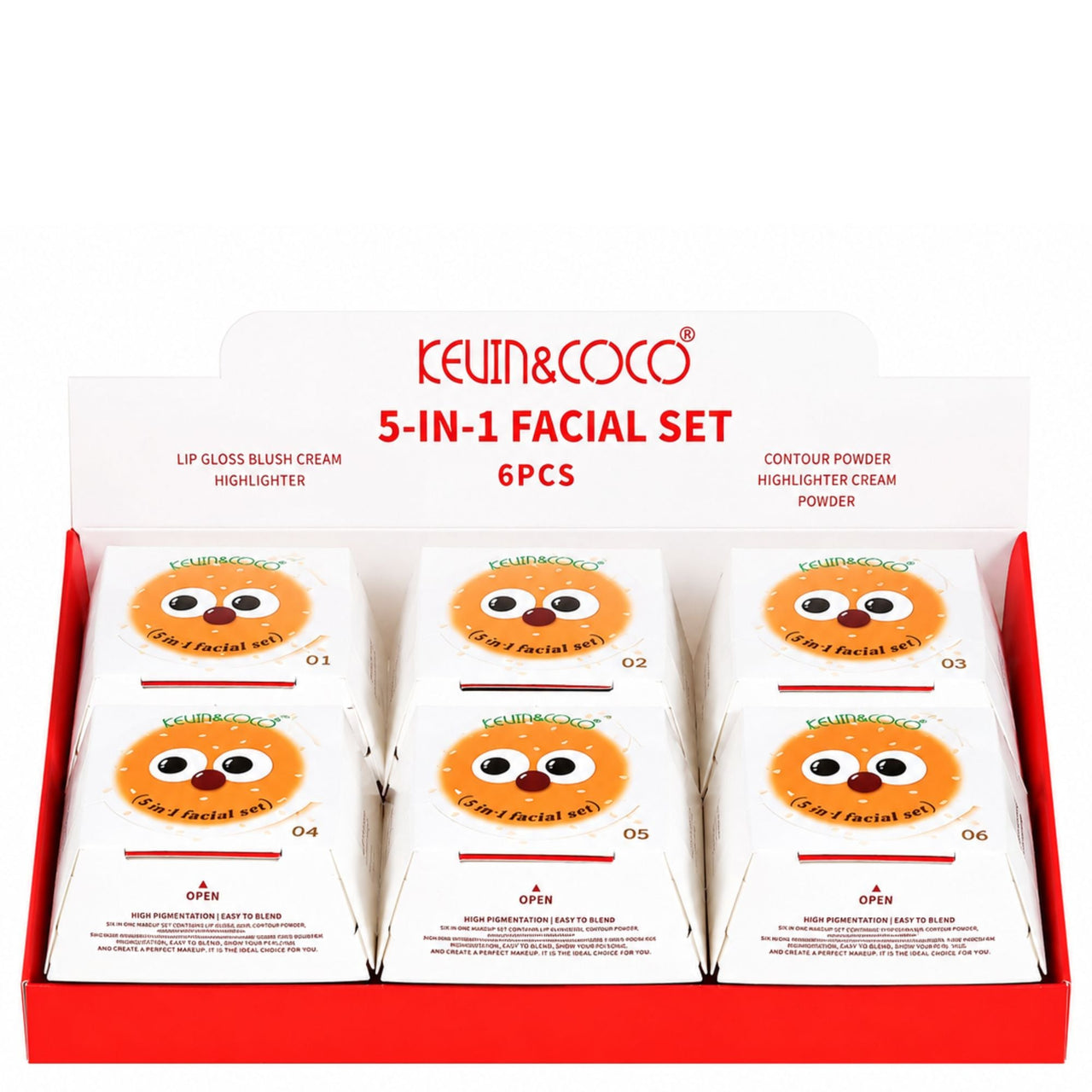 K&C - KC242523 Burgerlicious 5 n 1 Face Set : 6 PC - CosmeticholicKEVIN&COCOKC245253FaceK&C - KC242523 Burgerlicious 5 n 1 Face Set : 6 PC