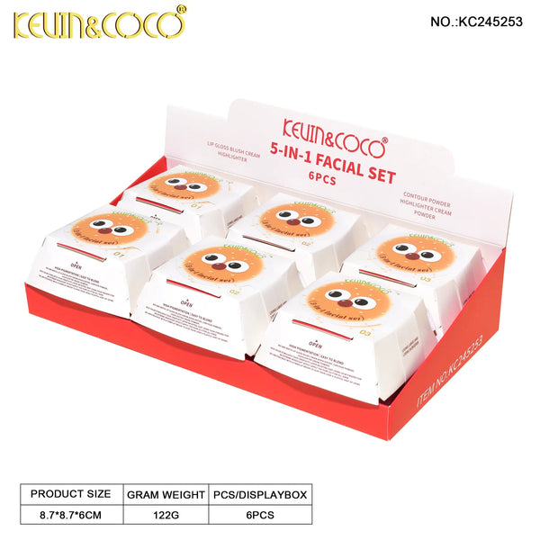 K&C - KC242523 Burgerlicious 5 n 1 Face Set : 6 PC - CosmeticholicKEVIN&COCOKC245253FaceK&C - KC242523 Burgerlicious 5 n 1 Face Set : 6 PC