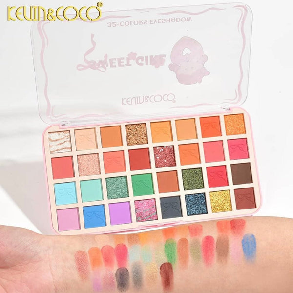K&C - KC248711 Sweet Girl 32 Color Eyeshadow Palette : 6PC - CosmeticholicKEVIN&COCOKC248711EyesK&C - KC248711 Sweet Girl 32 Color Eyeshadow Palette : 6PC