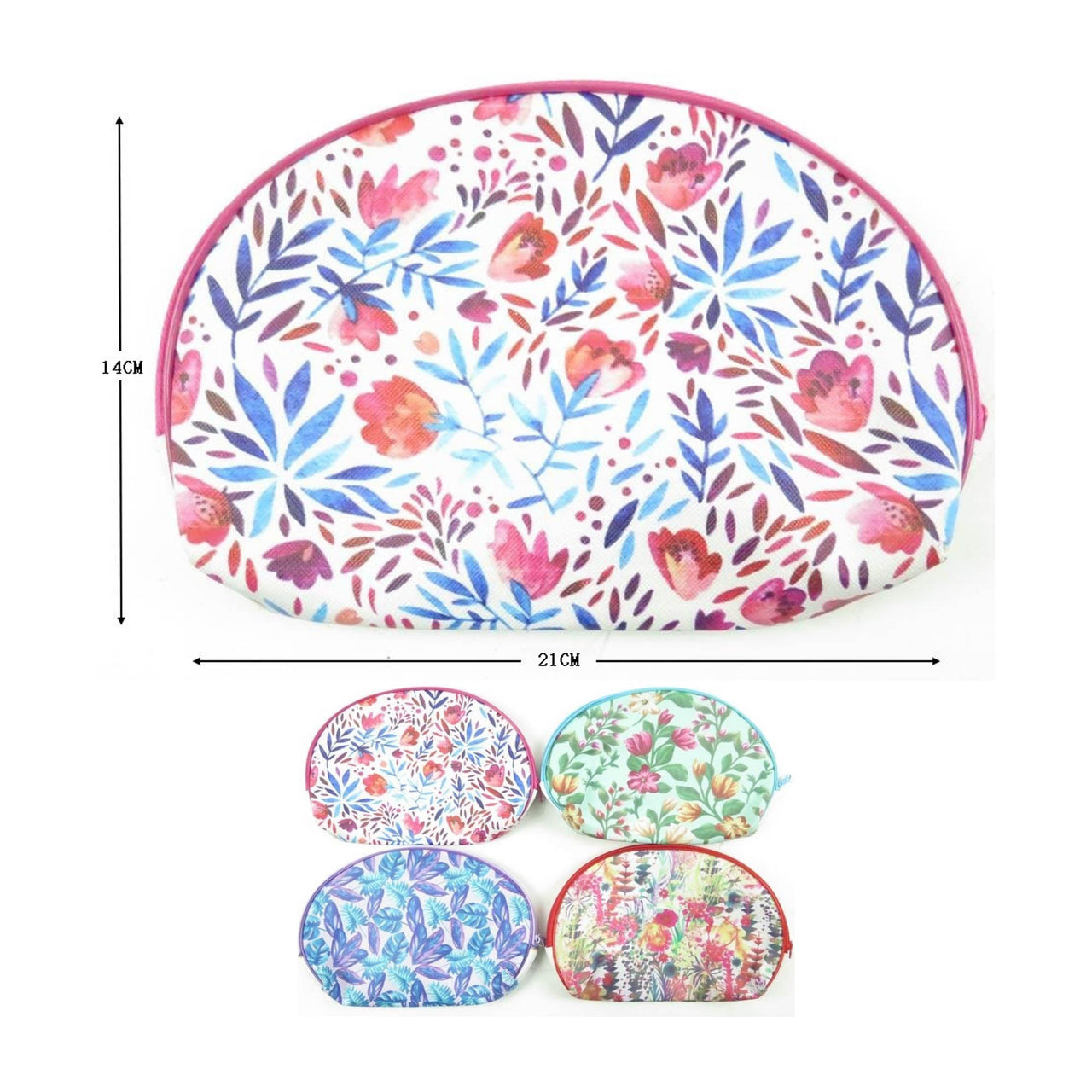 MK - Cosmetic & Toiletry Pouch With Flower Printed BA1905 1DZ - CosmeticholicCosmeticholicBA1095fashion accessoriesMK - Cosmetic & Toiletry Pouch With Flower Printed BA1905 1DZ