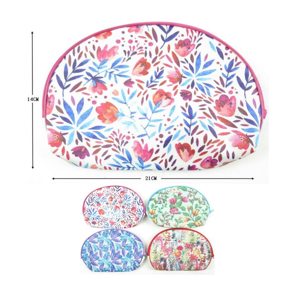 MK - Cosmetic & Toiletry Pouch With Flower Printed BA1905 1DZ - CosmeticholicCosmeticholicBA1095fashion accessoriesMK - Cosmetic & Toiletry Pouch With Flower Printed BA1905 1DZ