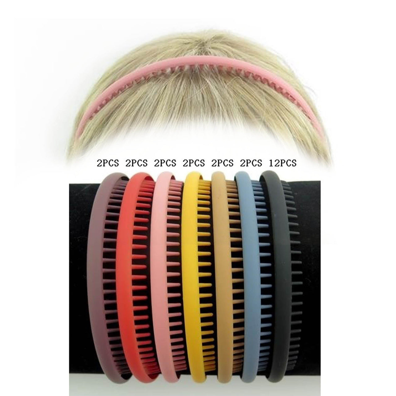 MK - HB991 Plastic Hair Comb Headband : 2 DZ - CosmeticholicCosmeticholicfashion accessoriesMK - HB991 Plastic Hair Comb Headband : 2 DZ