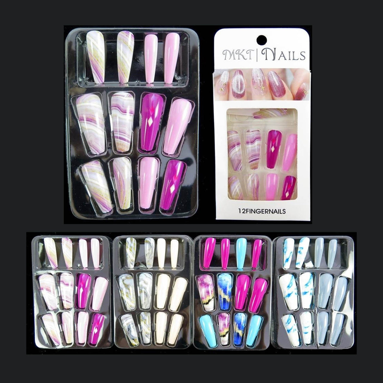 MK - NA114 Pre Glued False Nail - CosmeticholicCosmeticholicNA114NailsMK - NA114 Pre Glued False Nail