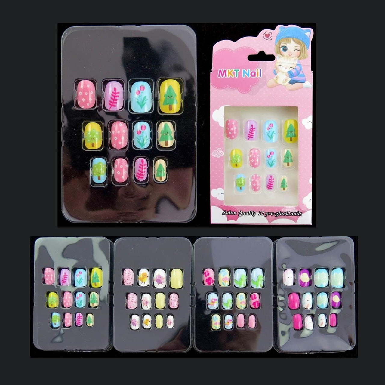 MK - NA123 Kids False Nails With Pre Glued 1DZ - CosmeticholicCosmeticholicNA123NailsMK - NA123 Kids False Nails With Pre Glued 1DZ