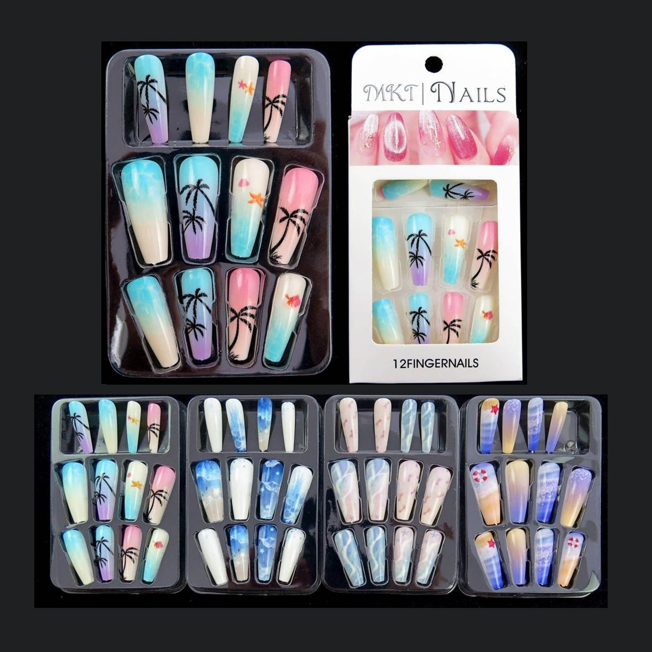 MK - NA127 Pre Glued False Nail - CosmeticholicCosmeticholicNA127NailsMK - NA127 Pre Glued False Nail