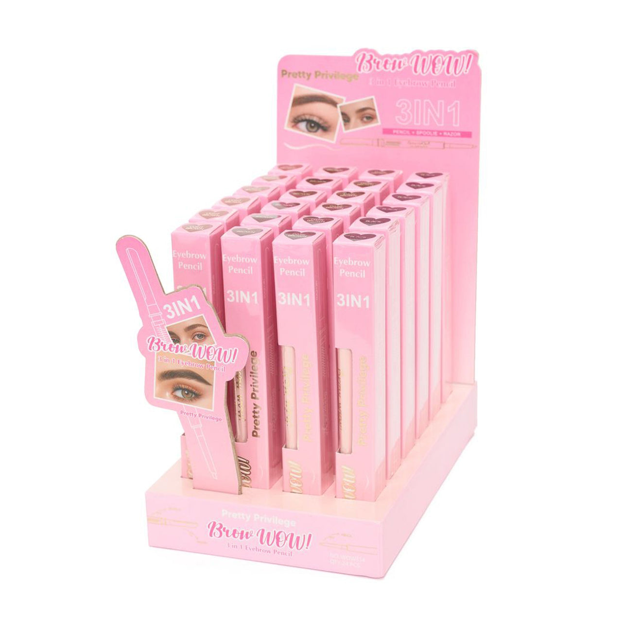 PP - WOW314 3 in 1 Eyebrow Pencil : 2 DZ - CosmeticholicPretty PrivilegePPWOW314EyesPP - WOW314 3 in 1 Eyebrow Pencil : 2 DZ