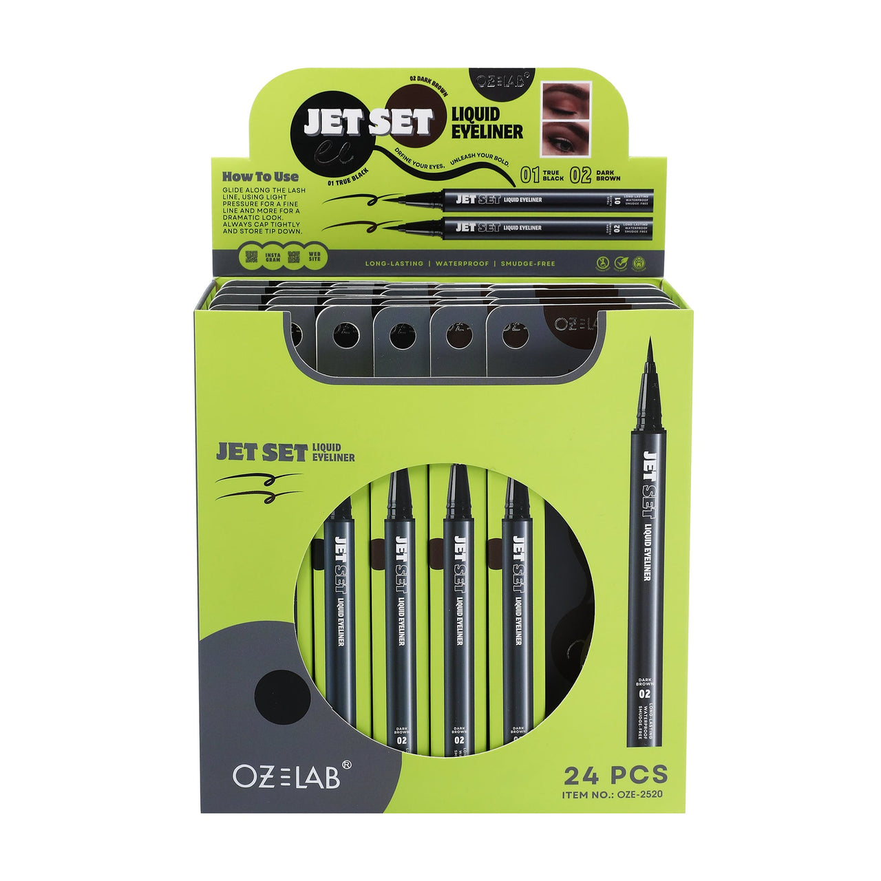 RMT - OZ LAB OZE2520 Jet Set Liquid Brush Eyeliner Pen : 1 DZ - CosmeticholicRomantic BeautyEyesRMT - OZ LAB OZE2520 Jet Set Liquid Brush Eyeliner Pen : 1 DZ