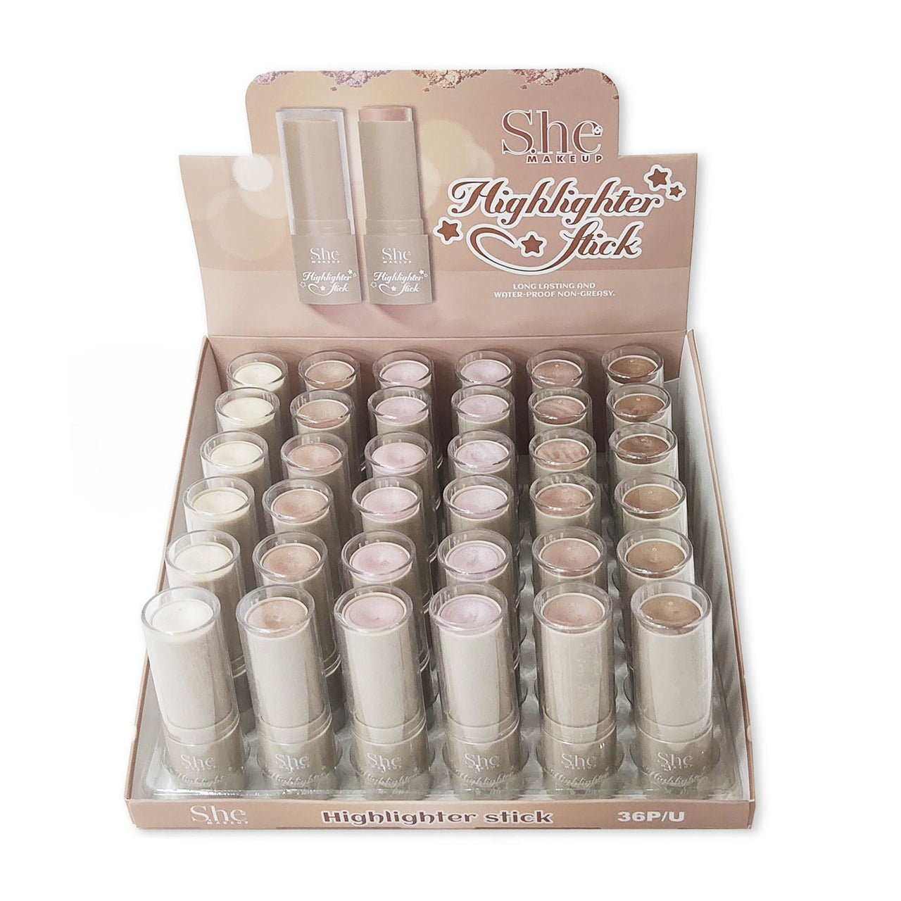 SH - FS02 Highlighter Stick : 36 PC - CosmeticholicS.heSHFS02FaceSH - FS02 Highlighter Stick : 36 PC