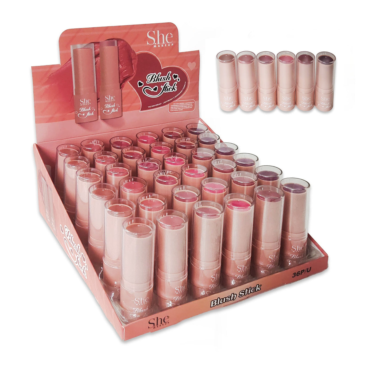 SH - FS03 Blush Stick : 36 PC - CosmeticholicS.heSHFS03FaceSH - FS03 Blush Stick : 36 PC