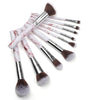 LUR-DMBS10 Deluxe 10PC Marble Brush Set-Pink