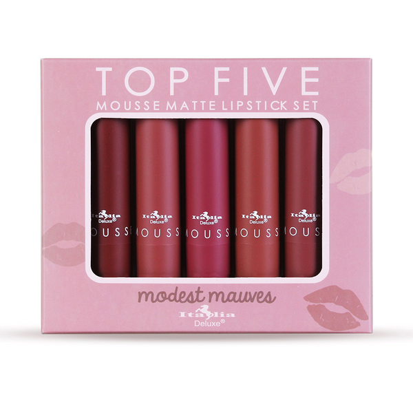 ITA-191SET05 : Top Five Mousse Matte Lipstick Set - Modest Mauves 3 Sets