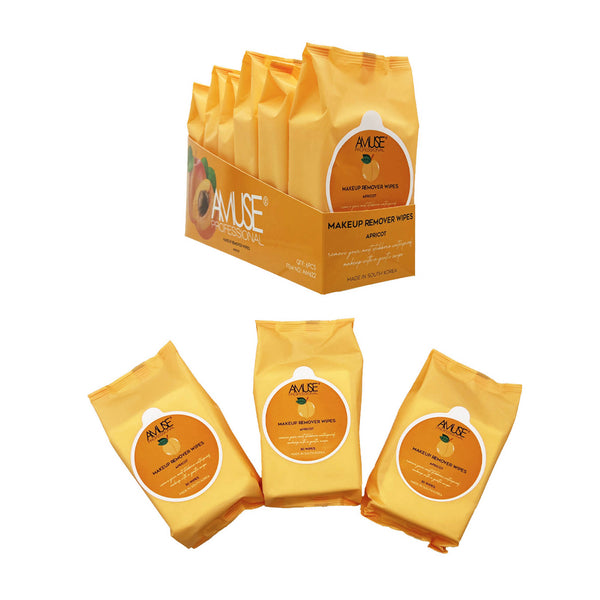 AC-AM622 'Apricot' Makeup Remover Wipes : 6 PC