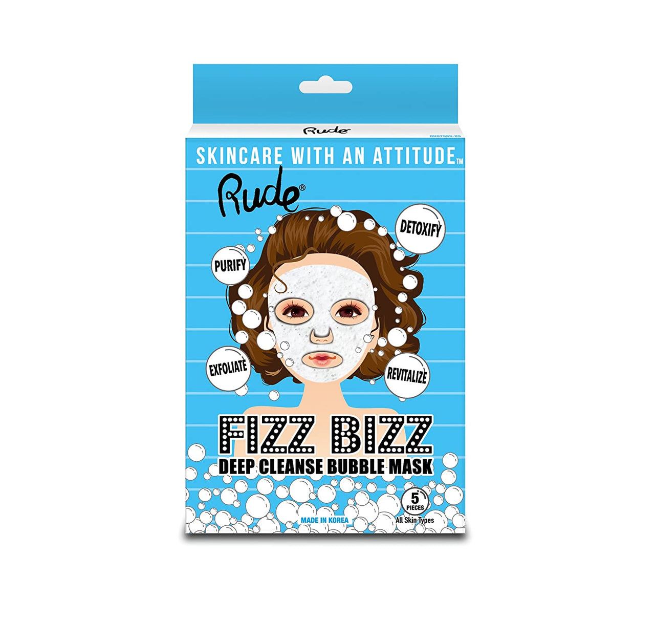 Rude RU87909X5 : Fizz Bizz Deep Cleanse Bubble Mask Wholesale-Cosmeticholic