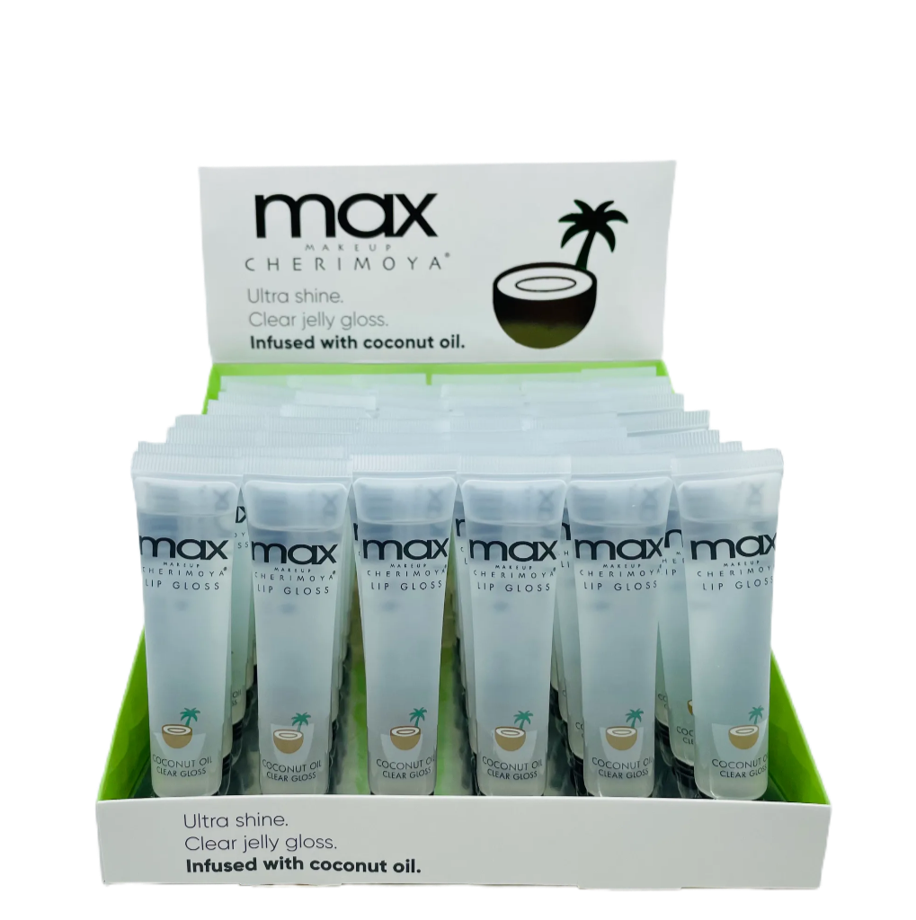 CH-MLC8289-P : MAX Lip Gloss-Ultra Shine Clear Jelly Gloss/Coconut Oil 4DZ