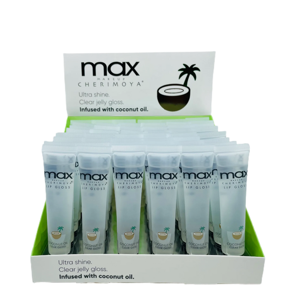 CH-MLC8289-P : MAX Lip Gloss-Ultra Shine Clear Jelly Gloss/Coconut Oil 4DZ