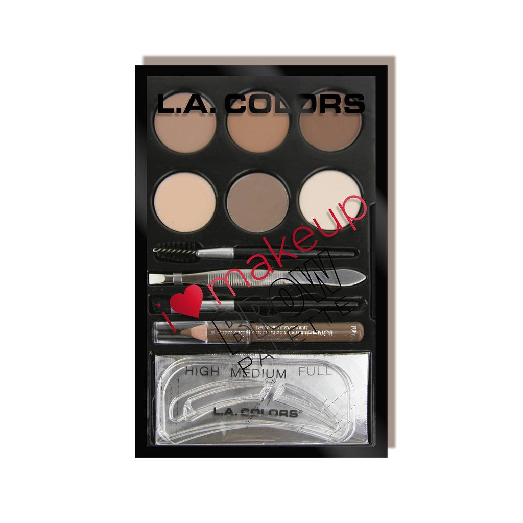 L.A. COLORS I heart makeup Eyebrow Palette C30354 Light to Medium cosmetics wholesale price-cosmeticholic