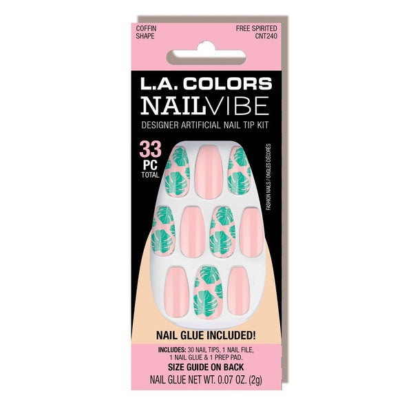 CNT240 : Nail Vibe Designer Artificial Nail Tip Kit Free Spirited 3 PC