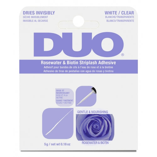 DUO-62196 : DUO Rosewater & Biotin Striplash Adhesive-White/Clear 6 PC