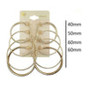 AJ-EH1081G Multi Size Hoop Earrings 'Gold' : 1 DZ