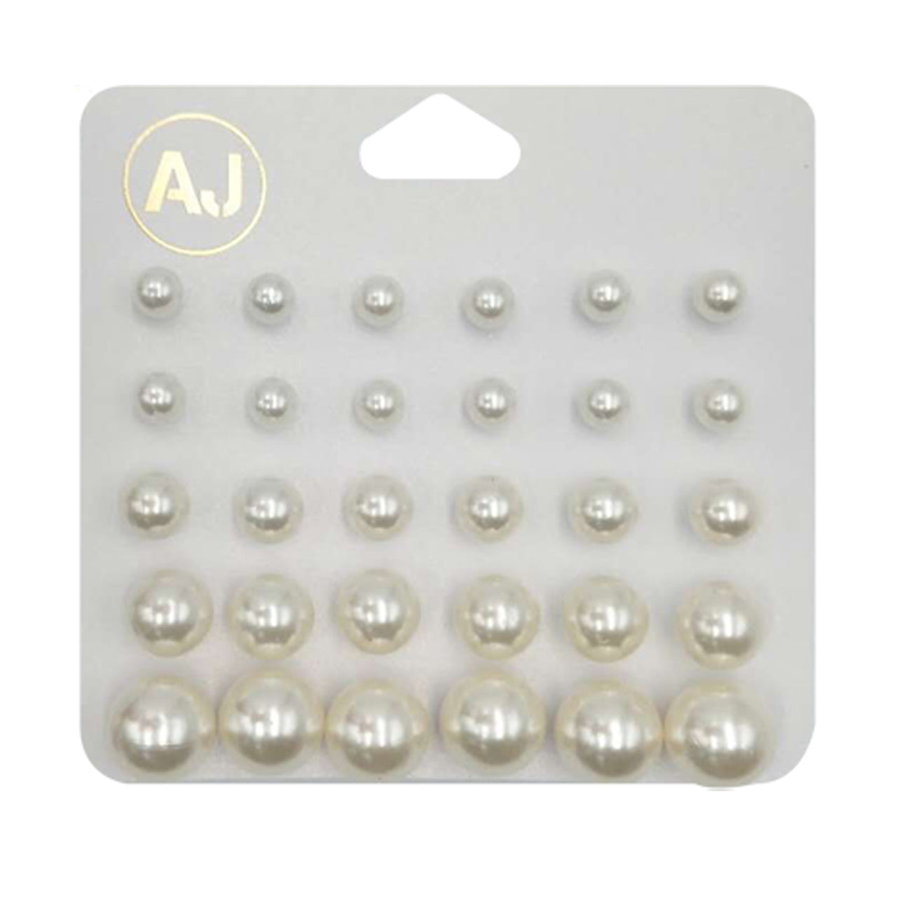 AJ-EM1120 Pearl Shape Multi Size Earring : 1 DZ