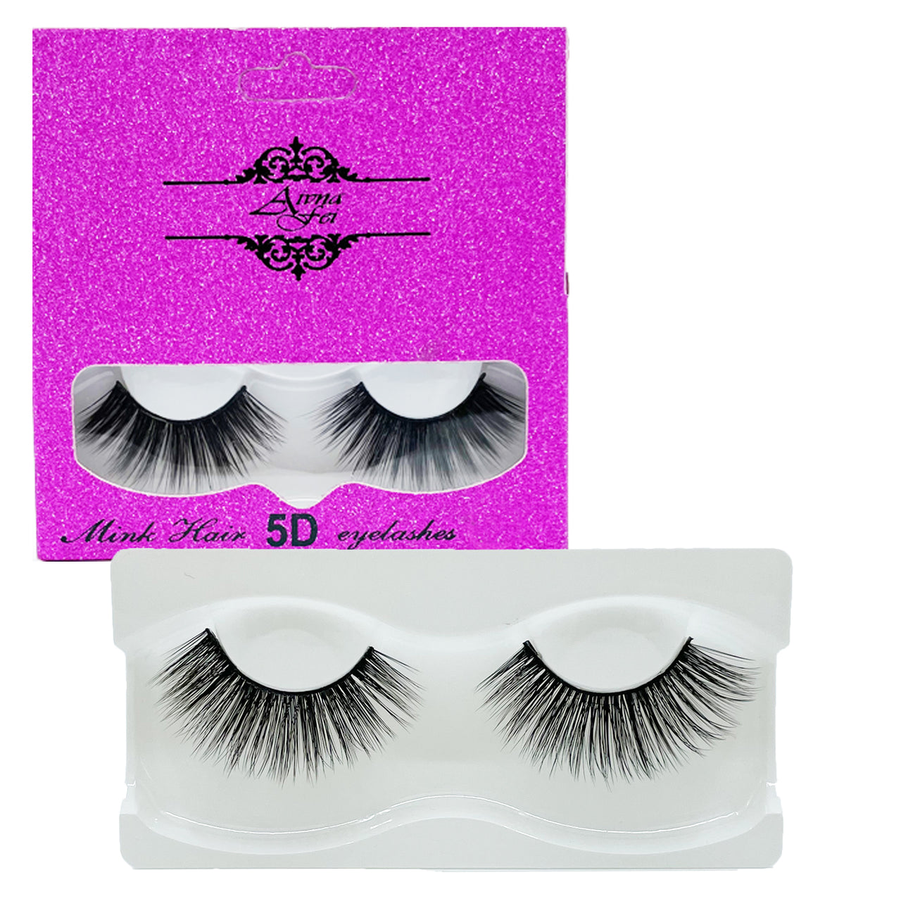 MK-Mink Hair 5D Eyelashes : 1 DZ