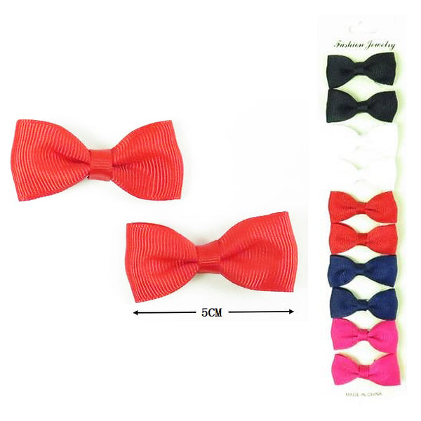 MK-Hair Bow Pin 10 PCS School Color Assorted H1852 1DZ
