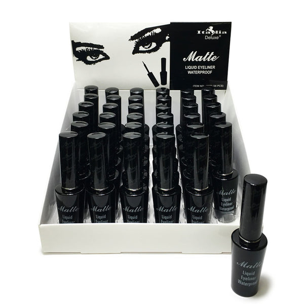 ITA-2309: Italia Deluxe Matte Liquid Eyeliner Waterproof Wholesale-Cosmeticholic
