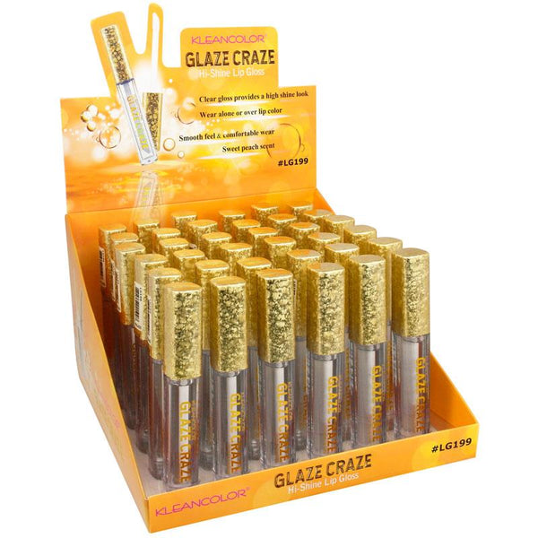 LG199 : Kleancolor Glaze Craze: Hi-Shine Lip Gloss Wholesale-Cosmeticholic