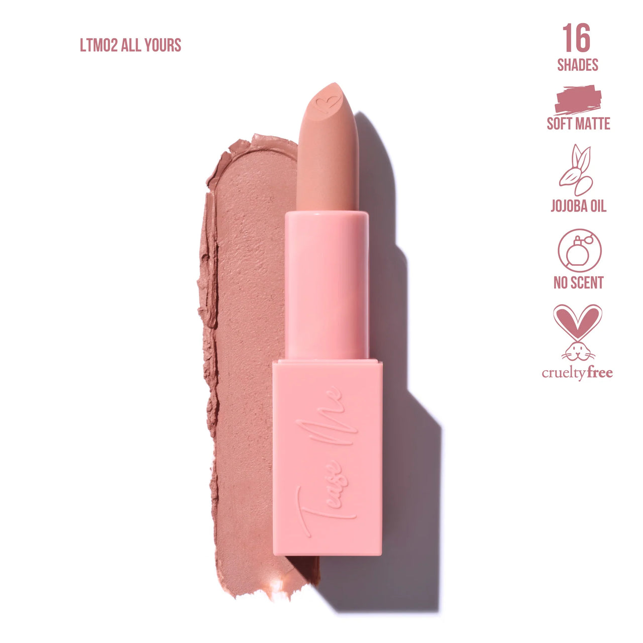 BC-LTM Tease Me Lipstick 16 Colors : 6 PC