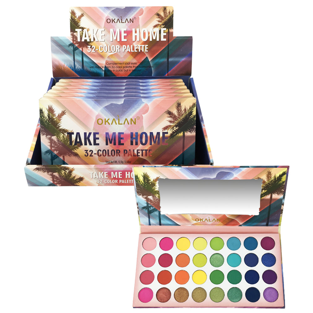 OKL-E051 : Take Me Home 32 Color Eyeshadow Palette 6 PC