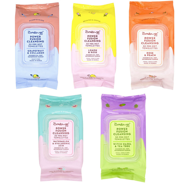 The Creme Shop Power Fusion Cleansing 30 Pre-Wet Towelettes Cosmetic Wholesale-Cosmeticholic