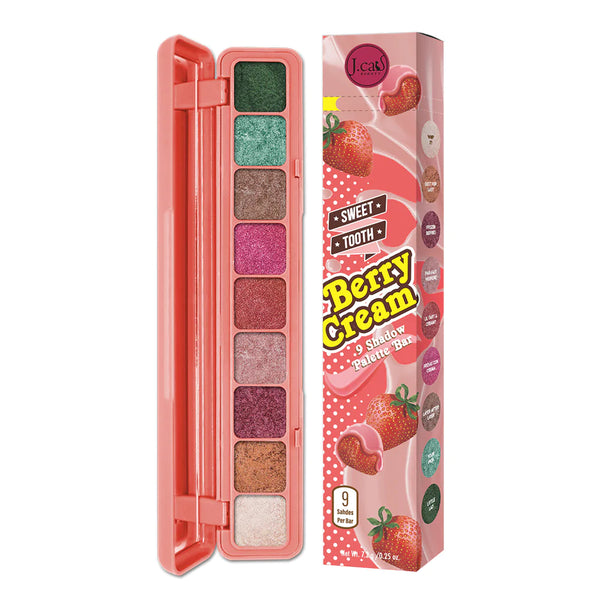 JC-STB101 Sweet Tooth 9 Shadow Palette Bar 'Berry Cream' : 6 PC