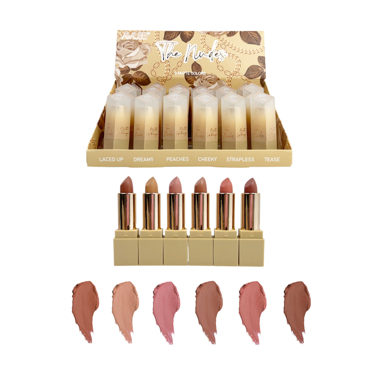 AC - 7321N The Nudes 6 Color Matte Lipstck : 2 DZ - CosmeticholicAmuse CosmeticsAC7321NLipsAC - 7321N The Nudes 6 Color Matte Lipstck : 2 DZ