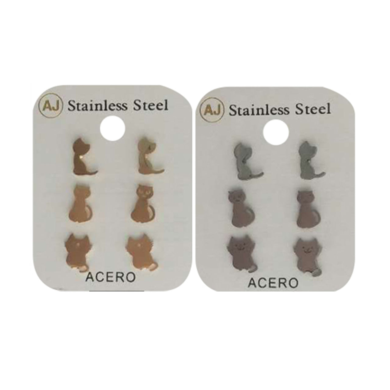 AJ - ESS1046 Cute Kitty Stainless Steel Earring : 1 DZ - CosmeticholicAJAJESS1046JewelryAJ - ESS1046 Cute Kitty Stainless Steel Earring : 1 DZ