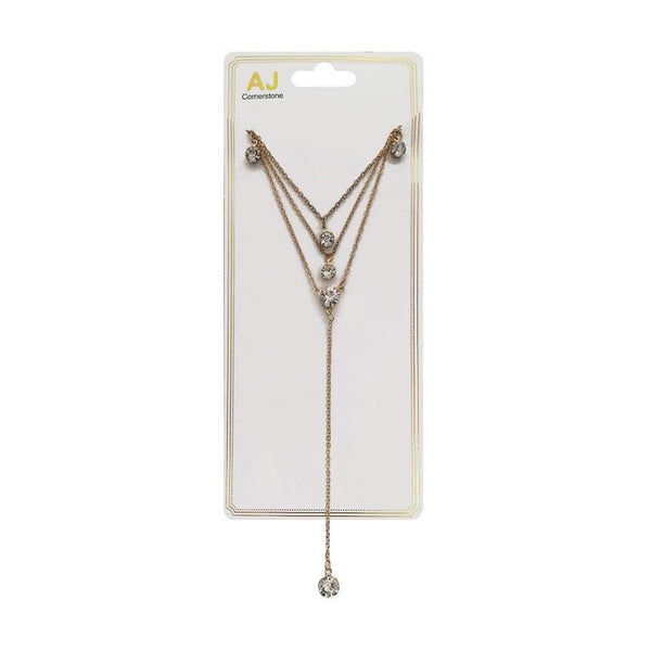 AJ - NK2090G Gold Layered Fashion Necklace : 1 DZ - CosmeticholicAJJewelryAJ - NK2090G Gold Layered Fashion Necklace : 1 DZ