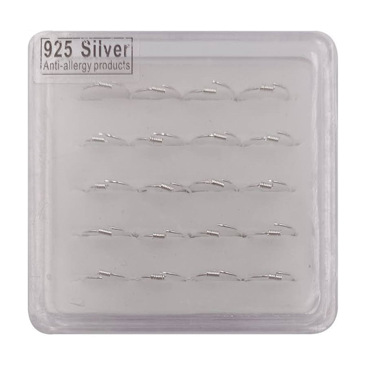 AJ - NP221S 20 PC Silver Fashion Nose Ring - CosmeticholicAJJewelryAJ - NP221S 20 PC Silver Fashion Nose Ring