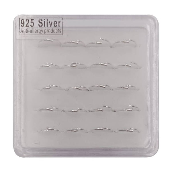 AJ - NP221S 20 PC Silver Fashion Nose Ring - CosmeticholicAJJewelryAJ - NP221S 20 PC Silver Fashion Nose Ring
