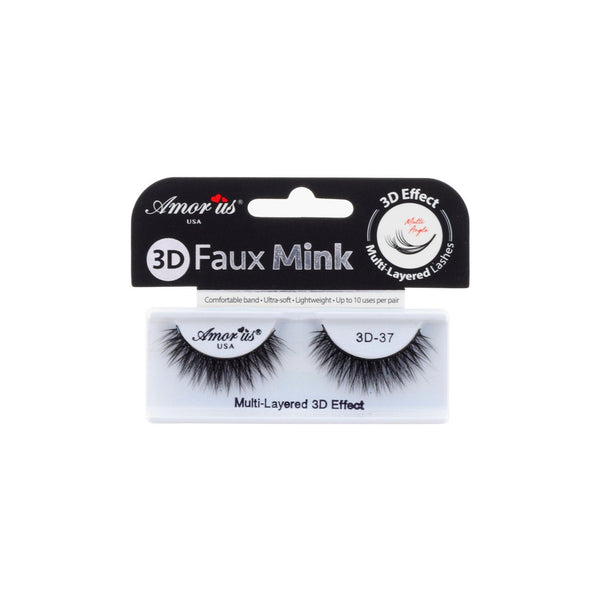 AM - 3D 37~48 : 3D FAUX Mink Lash 37~48 - 1DZ - CosmeticholicAmor USAM3D37Eyes37Amorus 3D Faux Mink Lash 37 Wholesale - Cosmeticholic