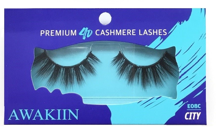 AWAKIIN Premium 4D (24Styles) Cashmere Lashes : 6 PAIRS - CosmeticholicawakiinEyesE08C CITYAwakiin Premium 4D Cashmere Lashes E08C City Cosmetic Wholesale - Cosmeticholic