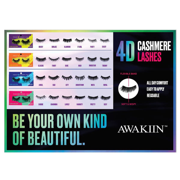 AWAKIIN Premium 4D (24Styles) Cashmere Lashes : 6 PAIRS - CosmeticholicawakiinEyesE07C SEXYAwakiin Premium 4D Cashmere Lashes Cosmetic Wholesale - Cosmeticholic