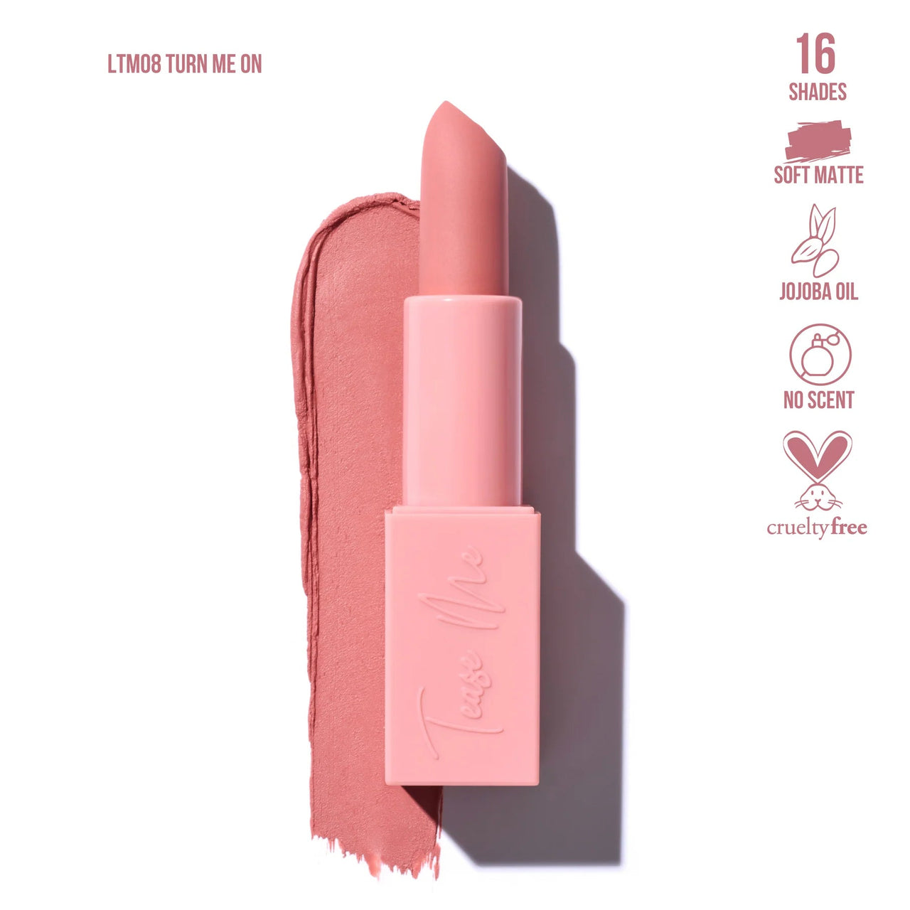 BC - LTM Tease Me Lipstick 16 Colors : 6 PC - CosmeticholicBeauty CreationsLipsLTM08 Turn Me OnBC - LTM Tease Me Lipstick 16 Colors : 6 PC