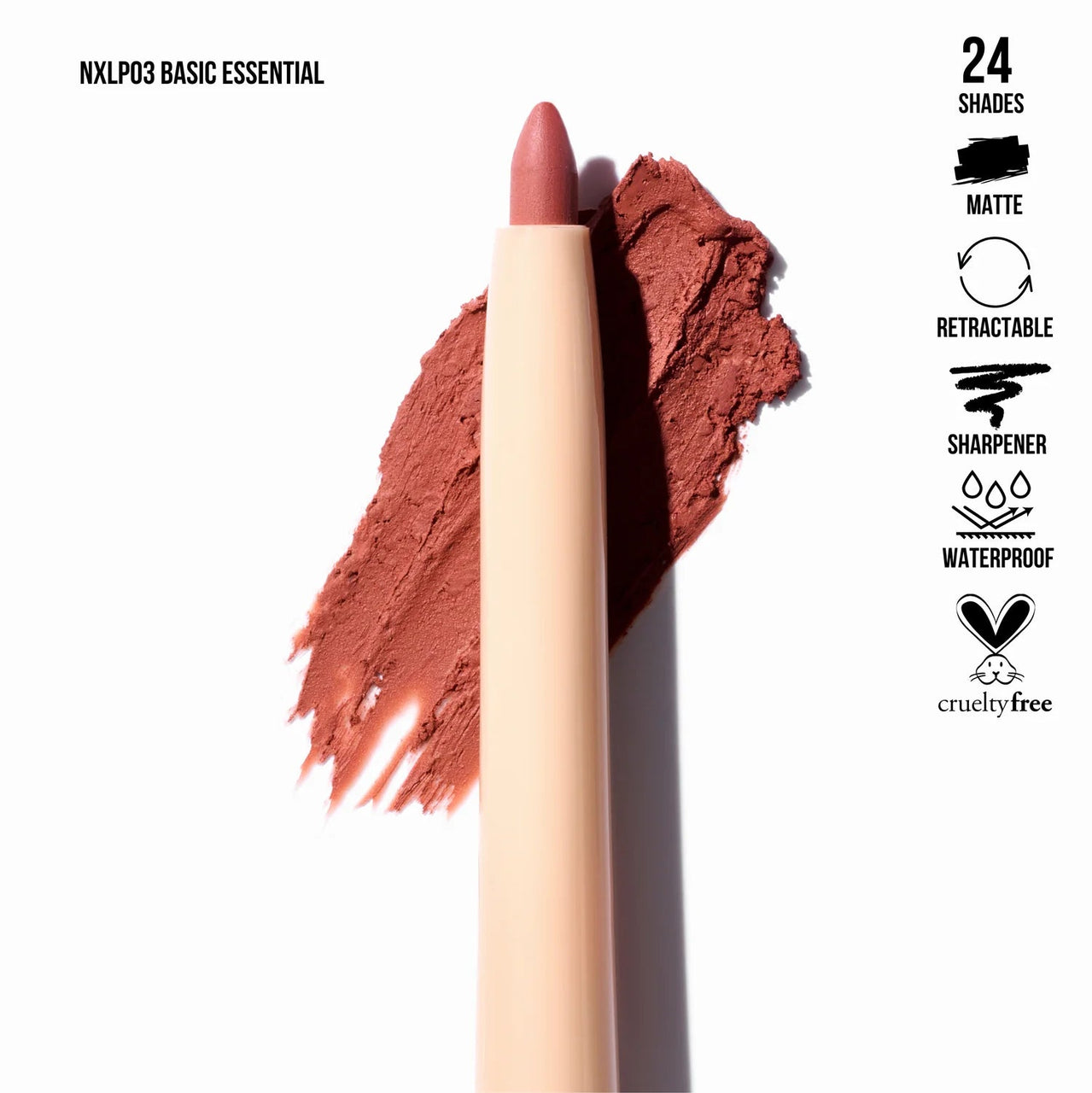 BC - NXLP NUDE X Lip Liner : 6 PC - CosmeticholicBeauty CreationsLipsNXLP03 Basic EssentialBC - NXLP NUDE X Lip Liner : 6 PC