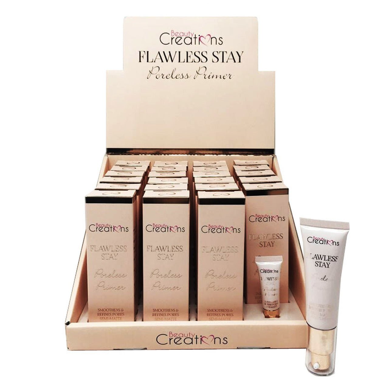 BC - PF01 : Flawless Stay Poreless Primer 1oz W/Sample - 23 PC - CosmeticholicBeauty CreationsBCPF01FaceBC - PF01 : Flawless Stay Poreless Primer 1oz W/Sample - 23 PC